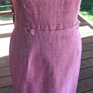 Wonderful pink and white 50s dress.